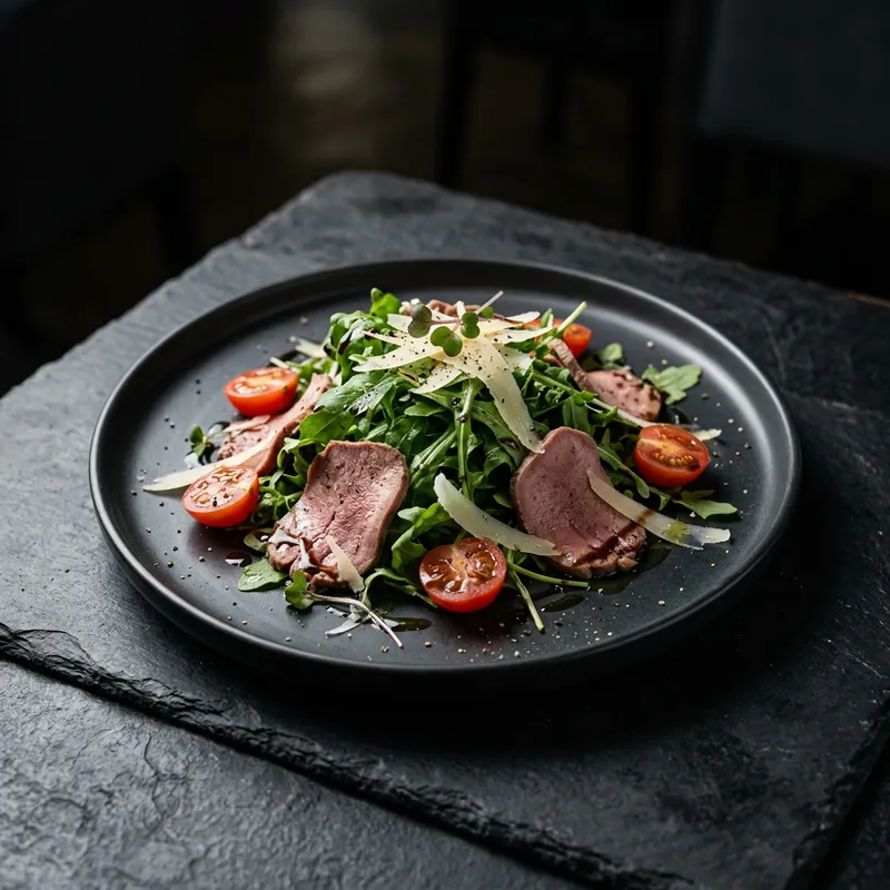 რუკოლას სალათი საქონლის ენით