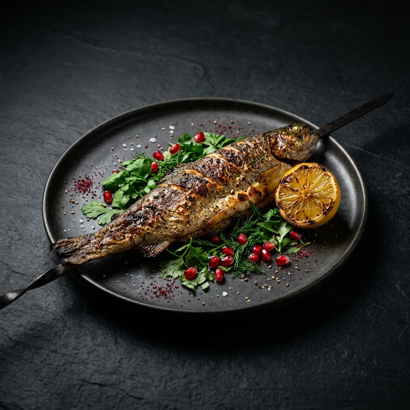 კალმახი შამფურზე