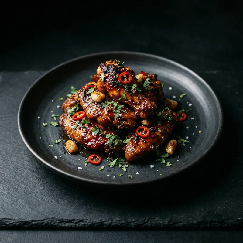 ქათმის ფრთები აჯიკით